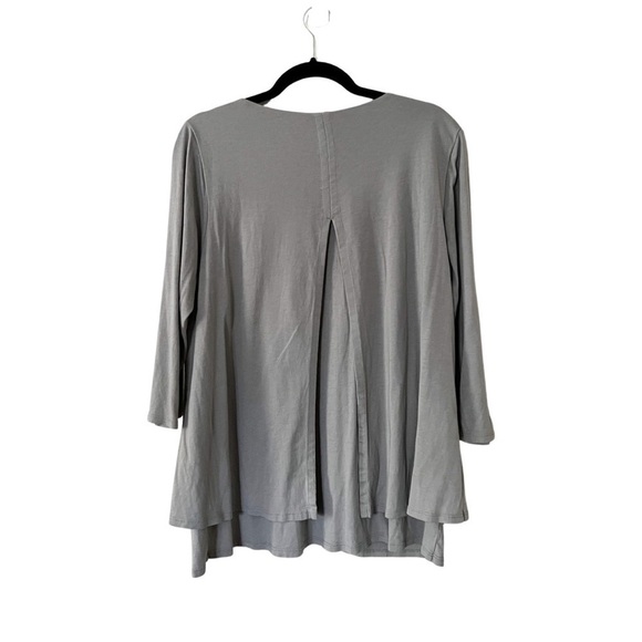 J JILL Pure Elliptical Layered Top Light Gray Large - Picture 3 of 7
